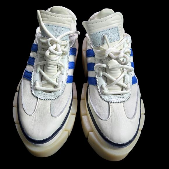 Adidas Ivy Park Super Sleek Sneakers White Chunky Platform Flatform Leather 7.5 - Picture 2 of 16